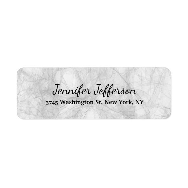 Etiqueta Cinza Imobilizada Moderna Elegante (Frente)