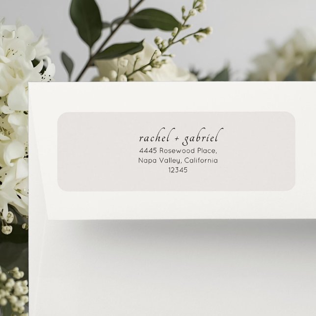 Etiqueta Cinza Pombo | Casamento Chic Simples Limpo (Criador carregado)