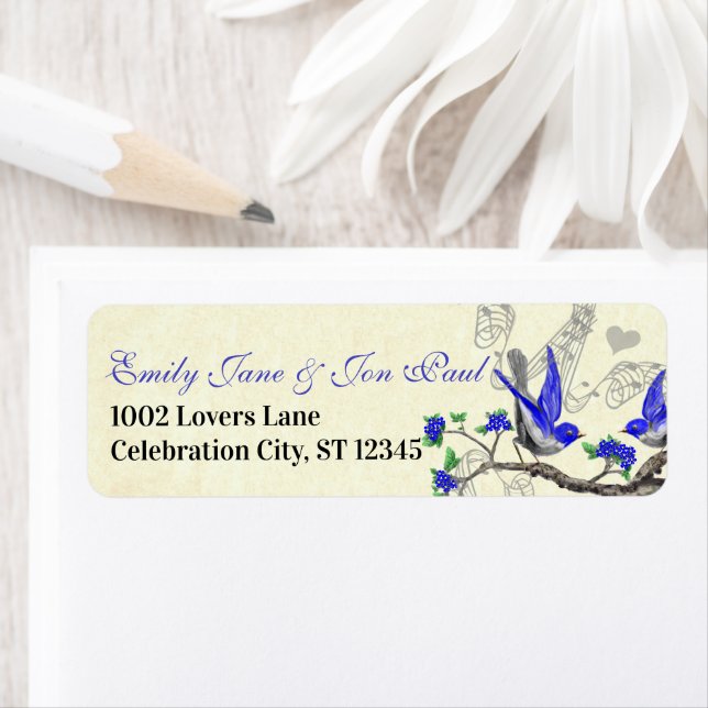 Etiqueta Cinza Rótulo Real Azul Extra Grande de Retorno (Insitu)