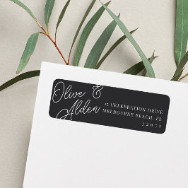 Etiqueta Cinza | Script Watermark Wedding Return Address