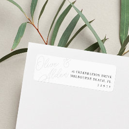 Etiqueta Cinza | Script Watermark Wedding Return Address
