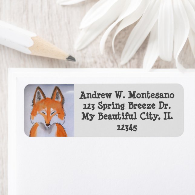 Etiqueta Cinza Vermelha, fauna selvagem, arte personalizada (Insitu)