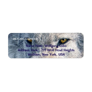 Etiqueta CINZA WOLF EYES Wildlife Return Address Labs