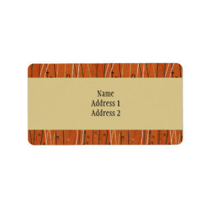 Etiqueta Cinzas Vermelhas Ondas: Arte Abstrato Japonesa Mod