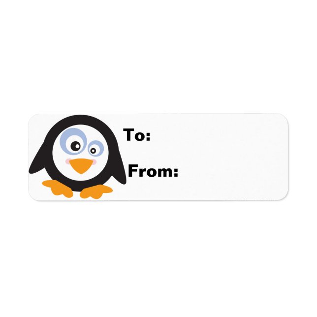 Etiqueta Círculo Natal dos Pinguins Gift Lables (Frente)