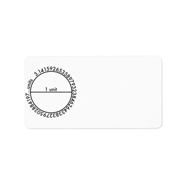 Etiqueta Círculo Pi (Frente)