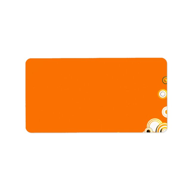 Etiqueta Círculos aninhados em cores vibrantes (Frente)