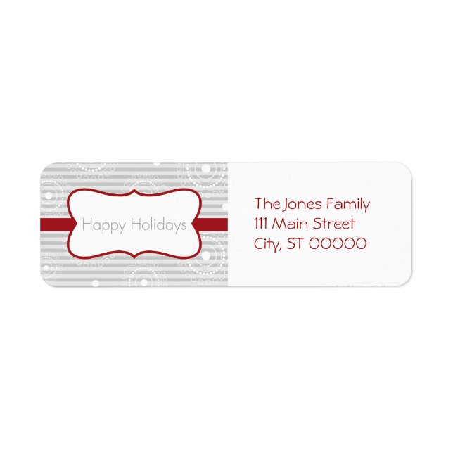 Etiqueta Círculos de Natal - Prata Azul (Frente)