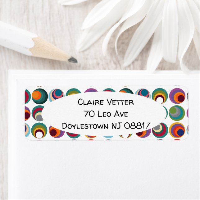 Etiqueta Círculos Modernos do Século médio (Insitu)