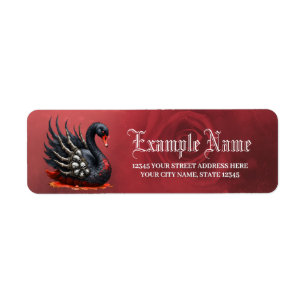 Etiqueta Cisne Negro de Ossos – Elegância Gótica