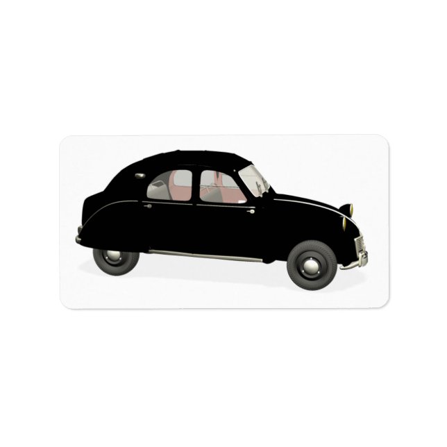 Etiqueta Citroen preto 2CV (Frente)