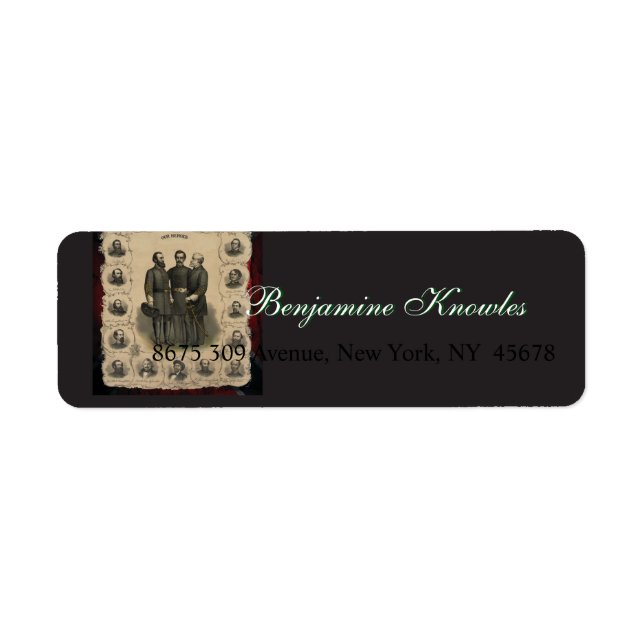 Etiqueta Civil War Heroes (Frente)