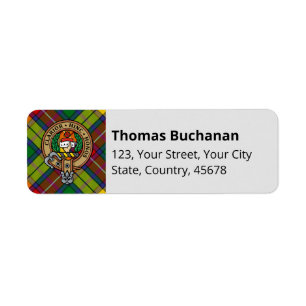 Etiqueta Clã Buchanan Tartan