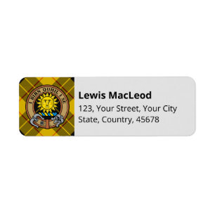 Etiqueta Clã Macleod de Lewis Tartan
