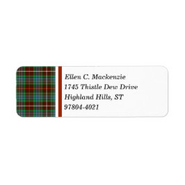Etiqueta Clan Fraser caçando Tartan