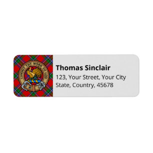 Etiqueta Clan Sinclair Tartan