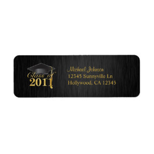 Etiqueta Classe elegante de 2011 pretos/ouro
