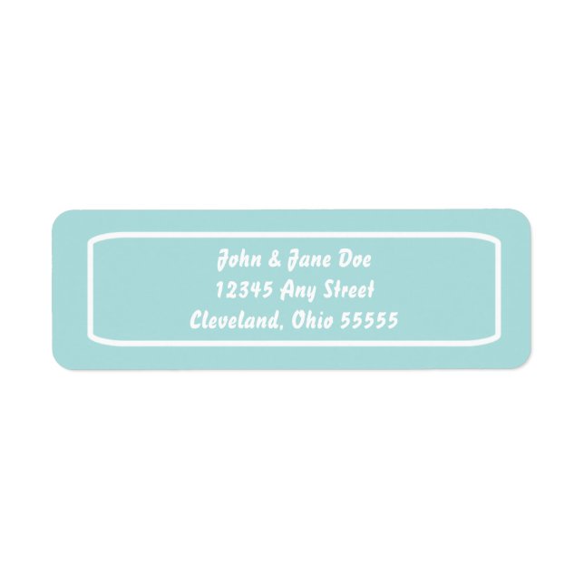 Etiqueta Classic Address Label (Tiffany) (Frente)