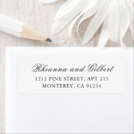 Etiqueta Classic Black and White Timeless Wedding