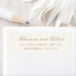 Etiqueta Classic Ivory and Gold Timeless Wedding