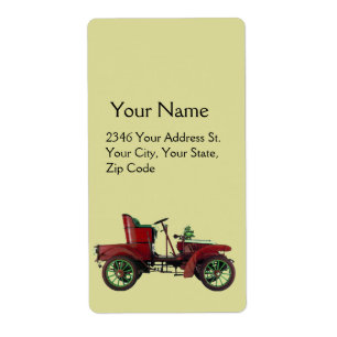 Etiqueta CLASSIC /RED CARRO VINTAGE Automotive Yellow