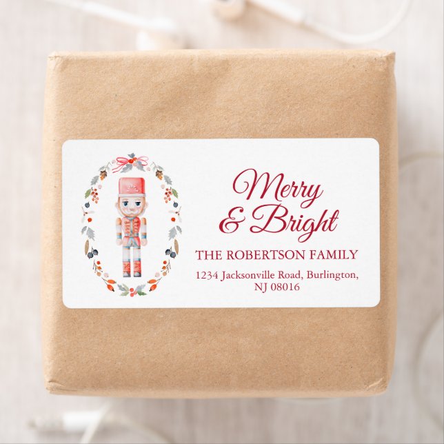 Etiqueta Classic Toy Soldier Christmas Shipping Label (Insitu)
