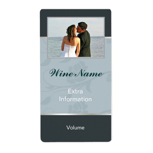 Etiqueta Clássica de Vinho Floral (Frente)