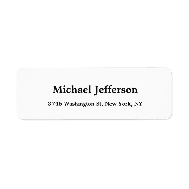 Etiqueta Clássico Criativo Trendy Preto e Branco (Frente)