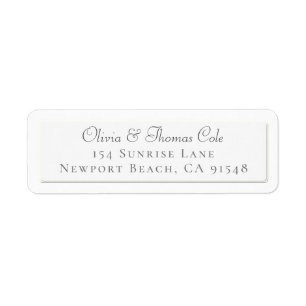 Etiqueta Clássico Elegante Faux Casamento Branco Embossed R