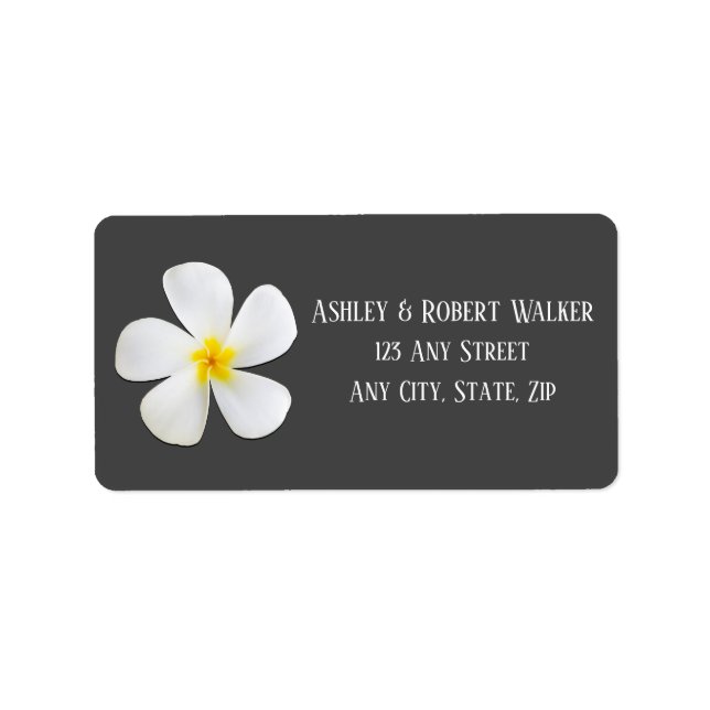 Etiqueta Clássico Formal Moderno, Branco sobre Cinzas Escur (Frente)