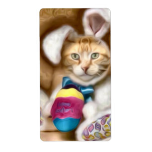 Etiqueta Claude Easter Bunny Holiday Cartão-postal Gift Tag