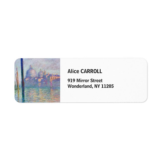 Etiqueta Claude Monet - Grande Canal, Veneza (Frente)