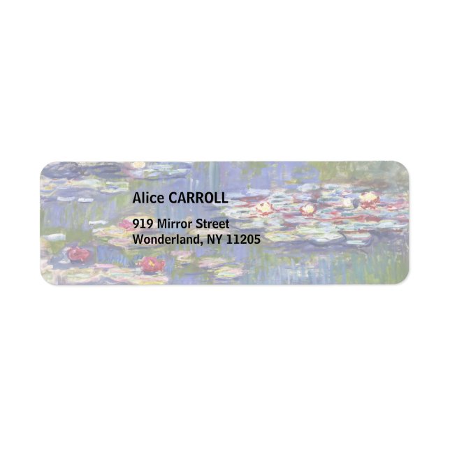 Etiqueta Claude Monet - Lírios/Ninfas (Frente)