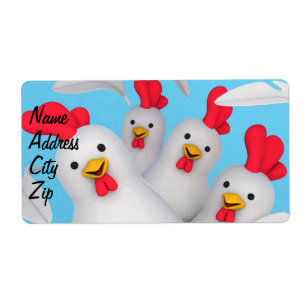 Etiqueta Cliente galinha feliz