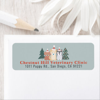 Etiqueta Clínica Veterinária Negócios de Pet Natal Endereço