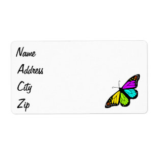 Etiqueta Clipe de borboleta colorida