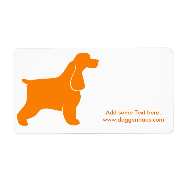 Etiqueta Cocker Spaniel Inglês (Frente)