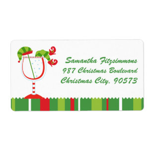 Etiqueta Cocktail do duende do Natal
