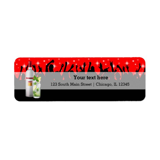 Etiqueta Cocktail * escolha a cor de fundo (Frente)