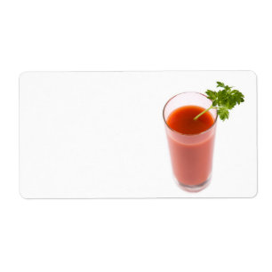 Etiqueta Cocktail fresco do suco de tomate