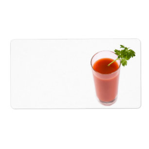 Etiqueta Cocktail fresco do suco de tomate