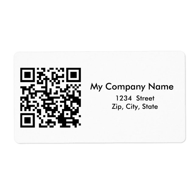 Etiqueta Código de QR para Empresas Personalizadas (Frente)