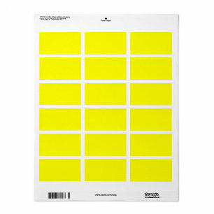 Etiqueta Código hexadecimal amarelo neon FFFF01 