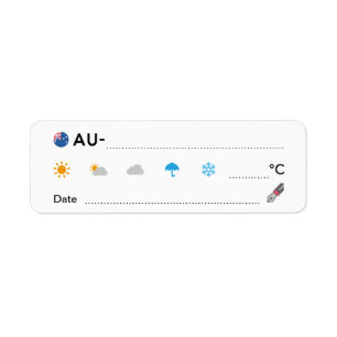 Etiqueta Código Postal AU Austrália Data Climática ラ ベ ル