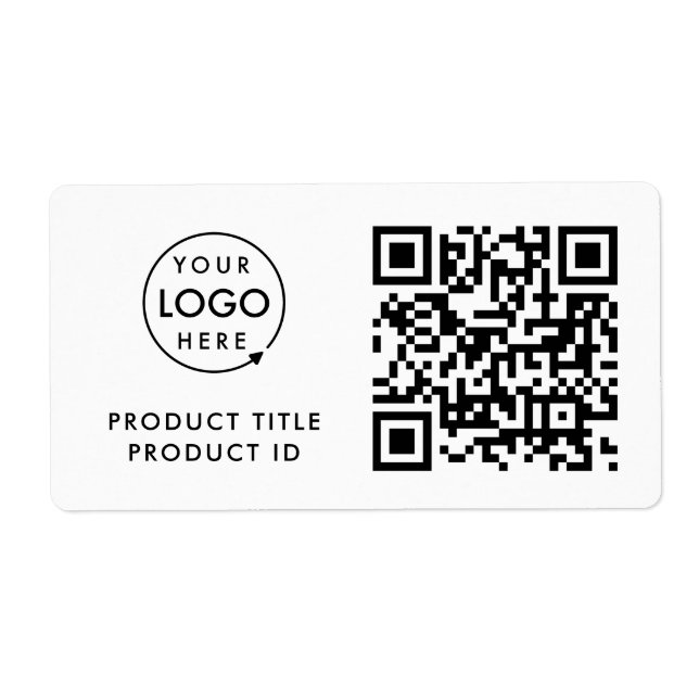 Etiqueta Código QR de inventário | ID do produto — estoque  (Frente)