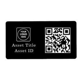 Etiqueta Código QR de Inventário Preto | Código de Negócios