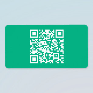 Etiqueta Código QR editável Gera seu próprio   Teal Green