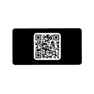 Etiqueta Código QR moderno editável   Preto Branco ou qualq