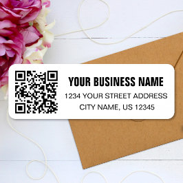 Etiqueta Código QR Personalizado Nome da Empresa Endereço d