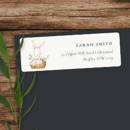 Etiqueta Coelhinho Bonito Elegante Em Aniversário de crianç